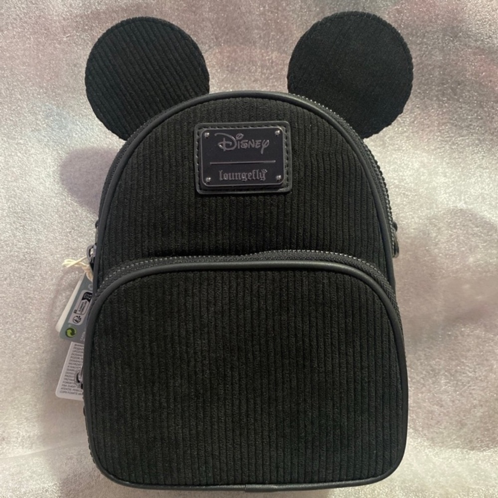 Disney100 Mickey Mouse Classic Corduroy Loungefly Mini Backpack & Crossbody bag